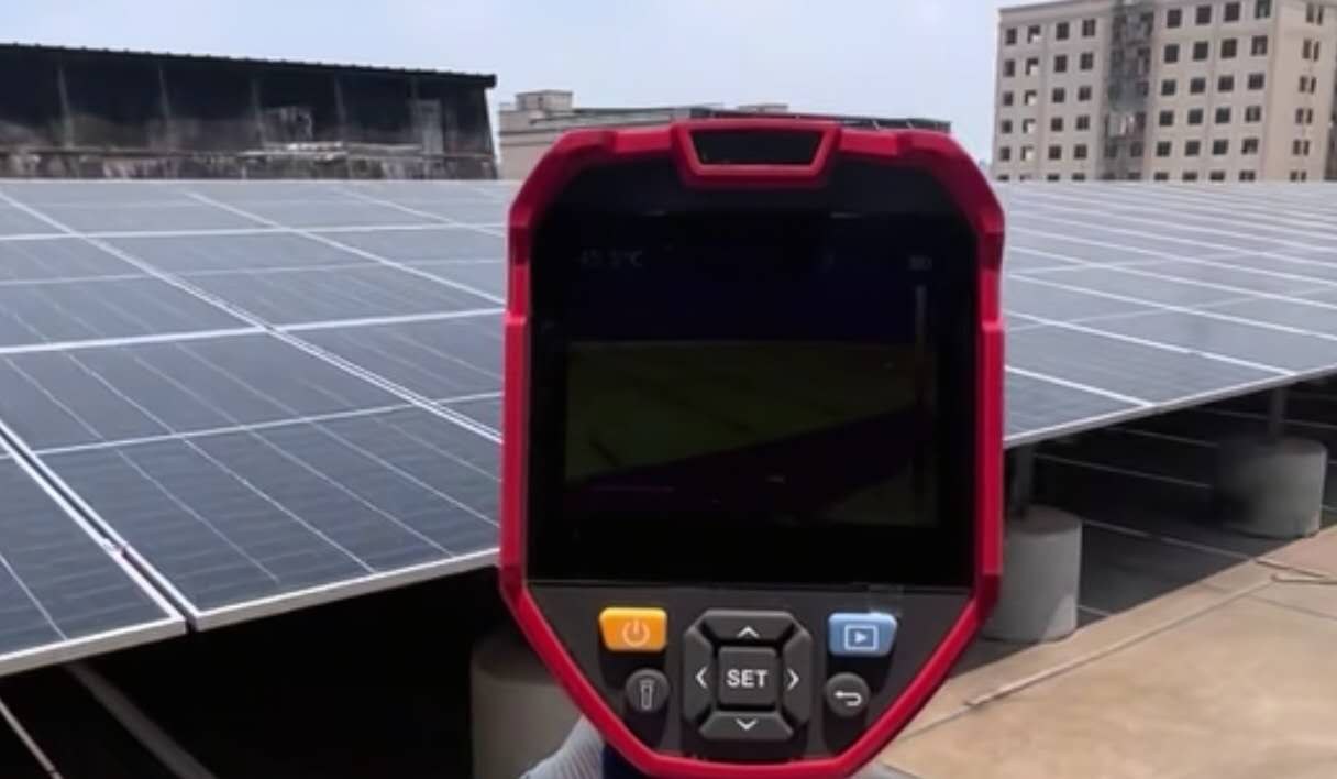 Thermal camera inspection of solar array