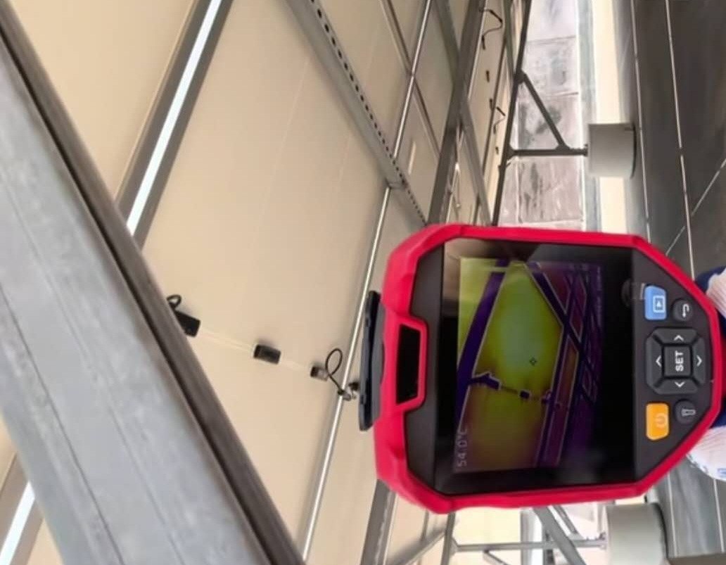 Thermal inspection under solar carport